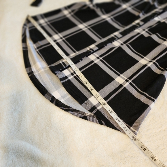 Justify Buffalo Flaid Flannel 3/4 Sleeve Button Down Shirt Dress Women's Small - Picture 9 of 12